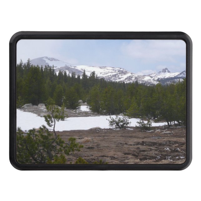 Sierra Nevada Mountains and Snow at Yosemite Hitch Cover (Front)
