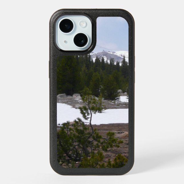 Sierra Nevada Mountains and Snow at Yosemite iPhone 15 Case (Back)