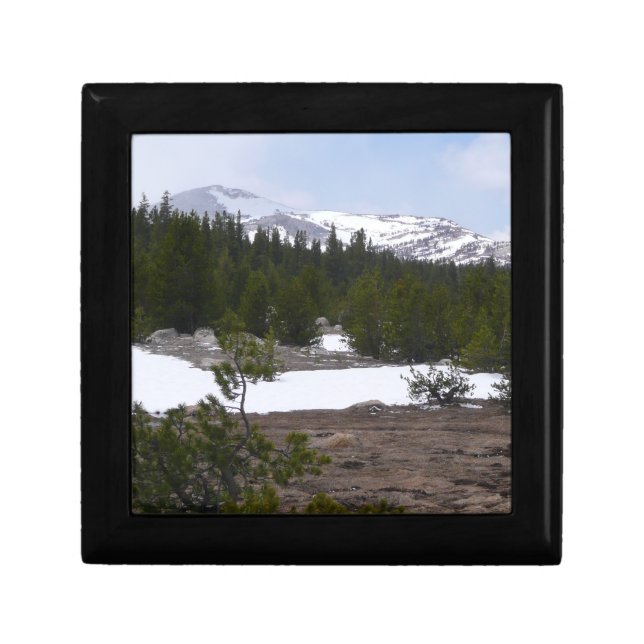Sierra Nevada Mountains and Snow at Yosemite Keepsake Box (Front)