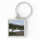 Sierra Nevada Mountains and Snow at Yosemite Keychain