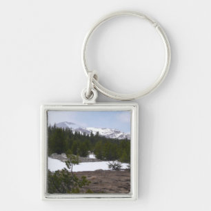 Sierra Nevada Mountains and Snow at Yosemite Keychain