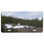 Sierra Nevada Mountains and Snow at Yosemite License Plate
