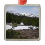 Sierra Nevada Mountains and Snow at Yosemite Metal Ornament