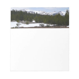 Sierra Nevada Mountains and Snow at Yosemite Notepad