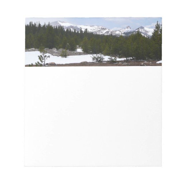 Sierra Nevada Mountains and Snow at Yosemite Notepad (Front)