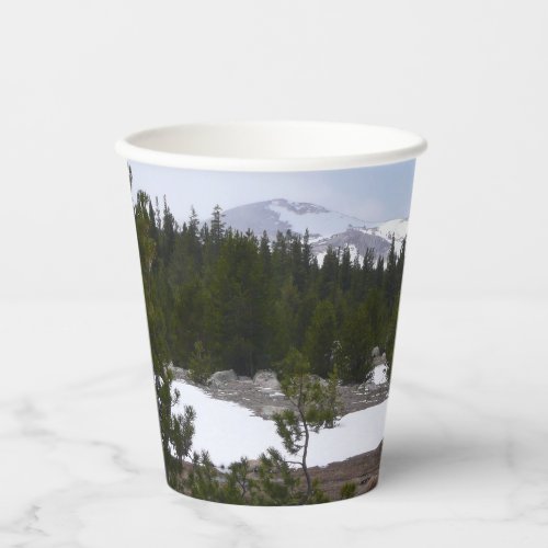 Sierra Nevada Mountains and Snow at Yosemite Paper Cups