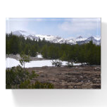 Sierra Nevada Mountains and Snow at Yosemite Paperweight