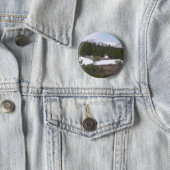 Sierra Nevada Mountains and Snow at Yosemite Pinback Button (In Situ)