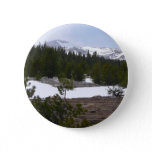Sierra Nevada Mountains and Snow at Yosemite Pinback Button