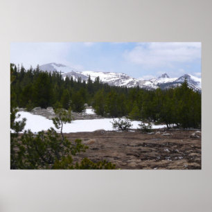 Sierra Nevada Mountains and Snow at Yosemite Poster
