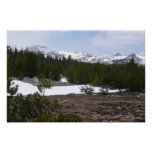 Sierra Nevada Mountains and Snow at Yosemite Poster