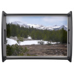 Sierra Nevada Mountains and Snow at Yosemite Serving Tray