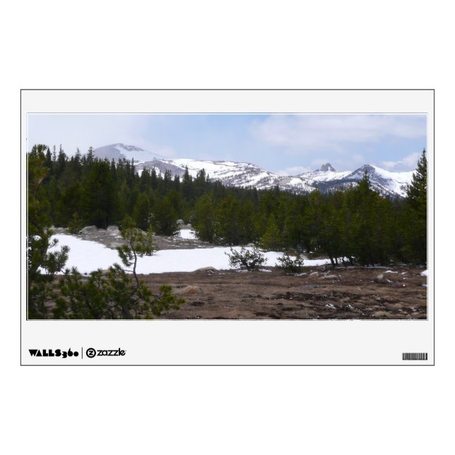 Sierra Nevada Mountains and Snow at Yosemite Wall Sticker (Front)