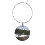 Sierra Nevada Mountains and Snow at Yosemite Wine Glass Charm