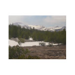 Sierra Nevada Mountains and Snow at Yosemite Wood Poster