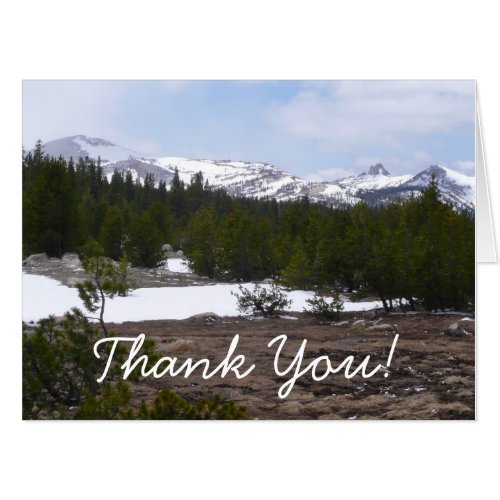 Sierra Nevada Mountains and Snow Thank You Card