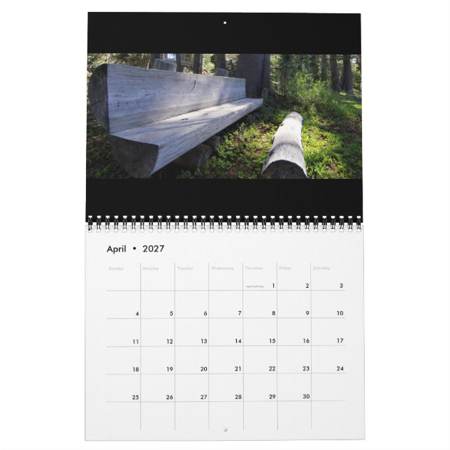 Sierra Nevada Mountains, California Calendar (Apr 2027)