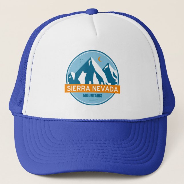 Sierra Nevada Mountains California Trucker Hat (Front)