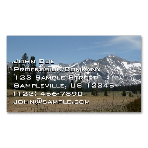 Sierra Nevada Mountains I from Yosemite Business Card Magnet