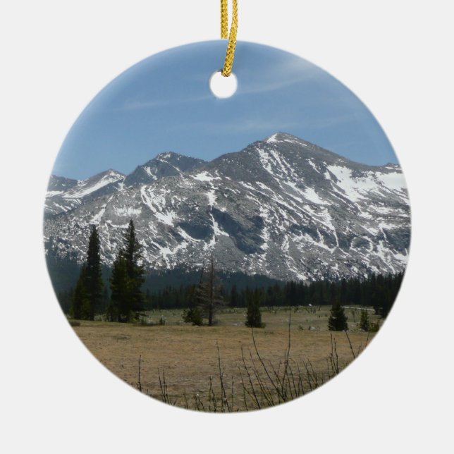 Sierra Nevada Mountains I from Yosemite Ceramic Ornament (Front)