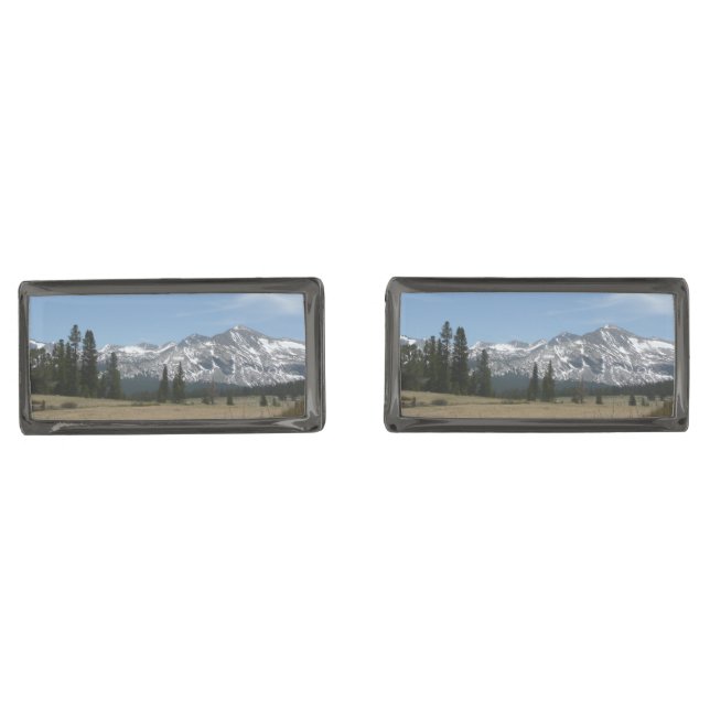 Sierra Nevada Mountains I from Yosemite Cufflinks (Front)