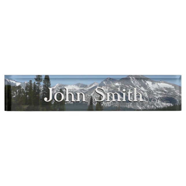 Sierra Nevada Mountains I from Yosemite Desk Name Plate (Front)