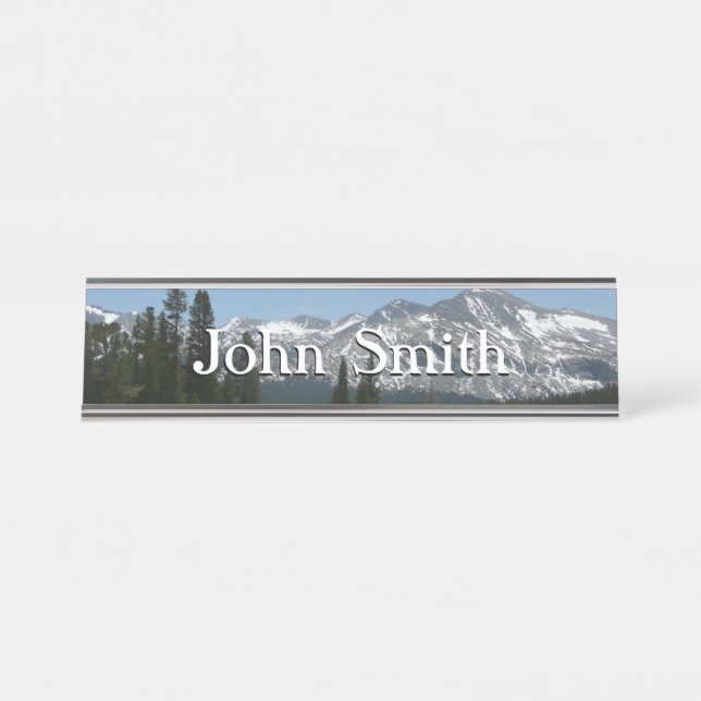 Sierra Nevada Mountains I from Yosemite Desk Name Plate (Front)