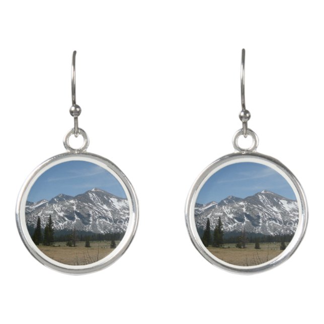 Sierra Nevada Mountains I from Yosemite Earrings (Front)
