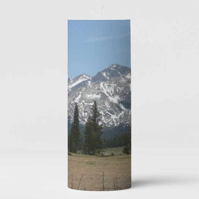 Sierra Nevada Mountains I from Yosemite Pillar Candle (Front)