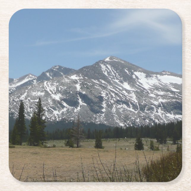Sierra Nevada Mountains I from Yosemite Square Paper Coaster (Front)
