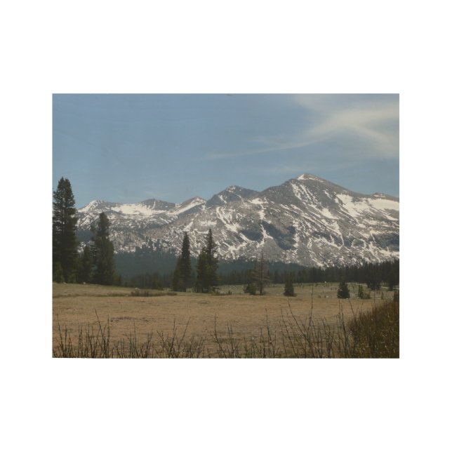 Sierra Nevada Mountains I from Yosemite Wood Poster (Front)