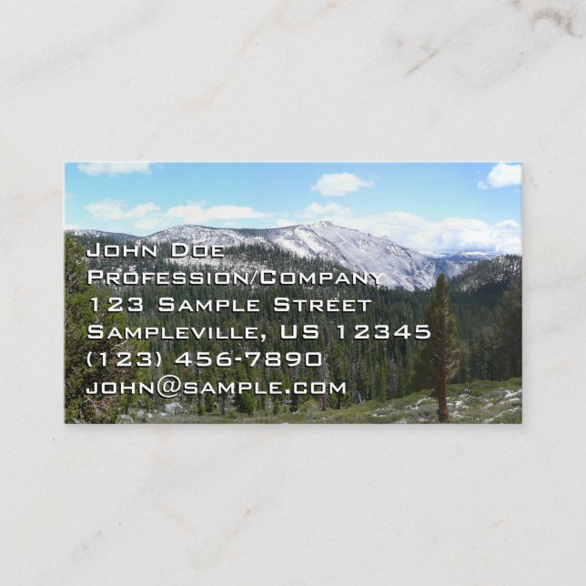 Sierra Nevada Mountains II from Yosemite Business Card (Front)