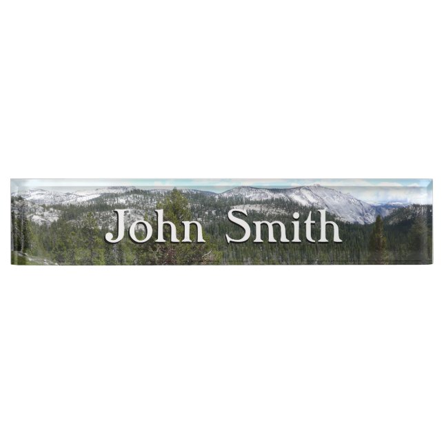 Sierra Nevada Mountains II from Yosemite Desk Name Plate (Front)