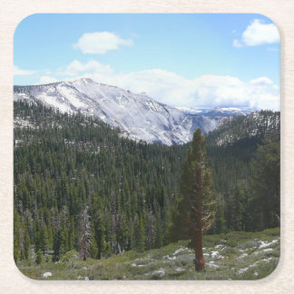 Sierra Nevada Mountains II from Yosemite Square Paper Coaster