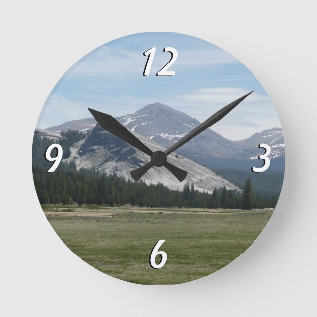 Sierra Nevada Mountains III Yosemite National Park Round Clock (Front)