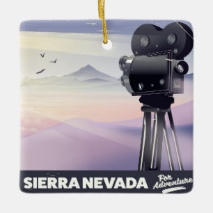 Sierra Nevada Travel poster Ceramic Ornament