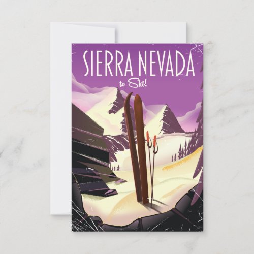 Sierra Nevada vintage ski poster