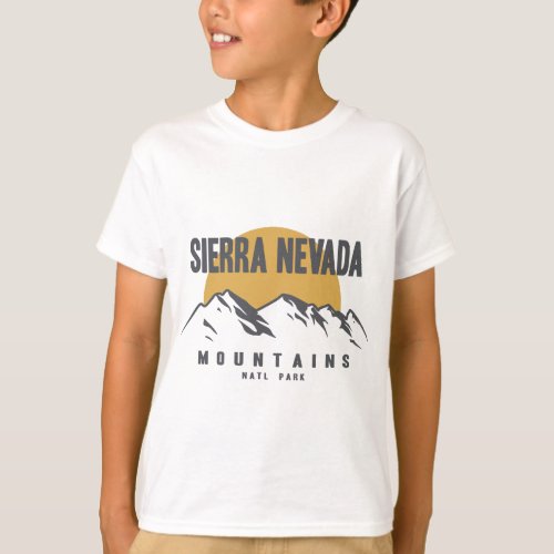 Sierra Nevada Yosemite Mountains National Park Gif T_Shirt