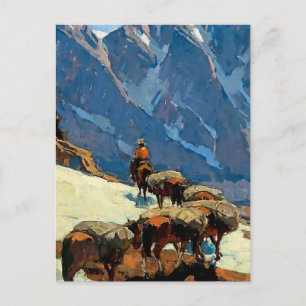 “Sierra Pass” Western Art by Edgar Payne Postcard
