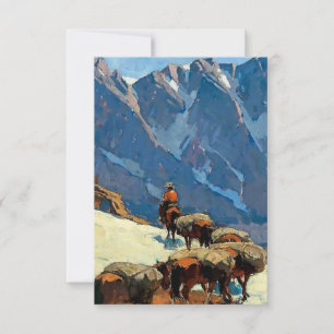 “Sierra Pass” Western Art by Edgar Payne Thank You Card