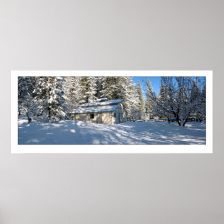 Sierra Snows and Barn - Poster