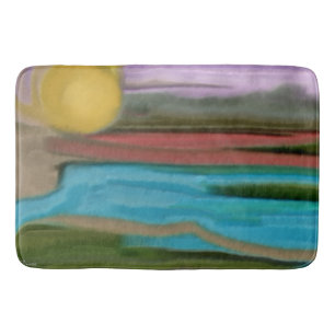 Sierra Sunrise Abstact Art Bathroom Mat
