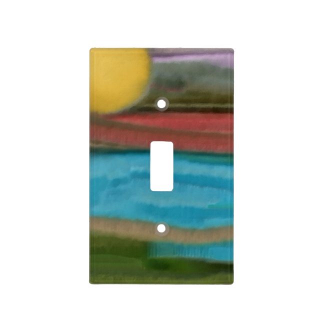 Sierra Sunrise Abstract Art Light Switch Cover (Front)