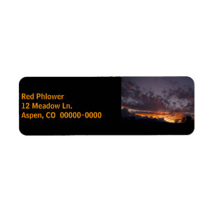 Sierra Sunset 1 Black Address Label