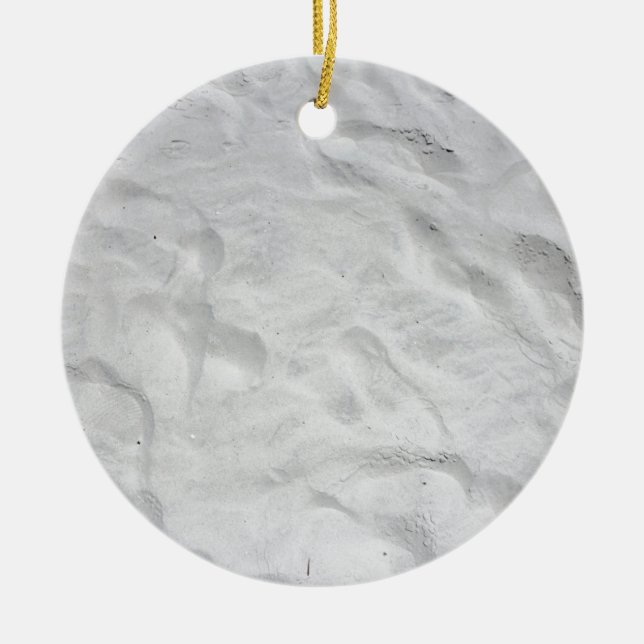 Siesta Beach Sand Close-up Ceramic Ornament (Front)