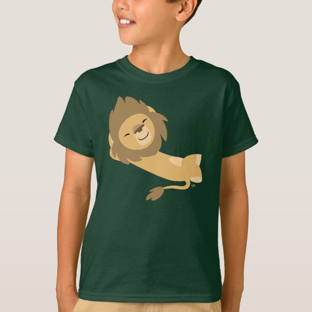 Siesta! Cute Cartoon Lion Children T-Shirt (Front)