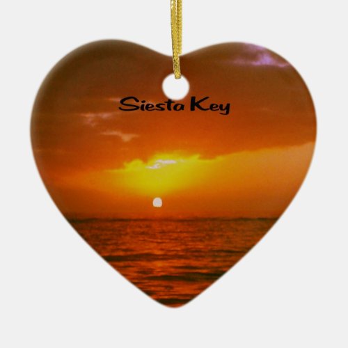 Siesta Key  Beach Ceramic Ornament