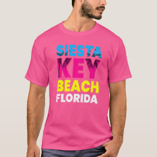 Siesta Key Beach Florida Vacation Souvenir Colorfu T-Shirt
