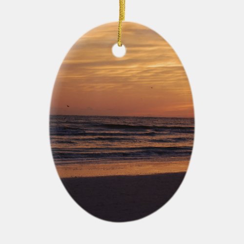 Siesta Key Beach Sunset Ceramic Ornament