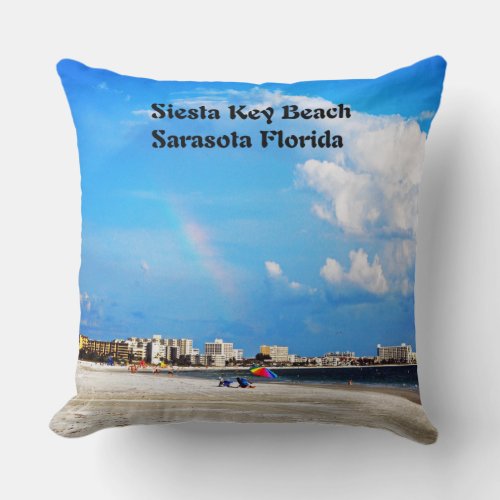 Siesta Key  Beach Throw Pillow